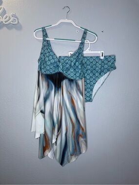 Amazon Mermaid Tankini Swim Set